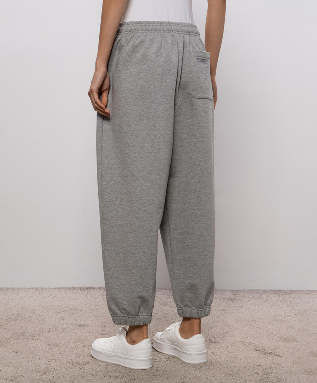 Vetements Сірі джогери з вишивкою логотипа MH27SP225G зображення 4