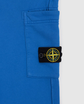 Stone Island Дитячі сині утеплені штани з логотипом K2S166200001S0A2068