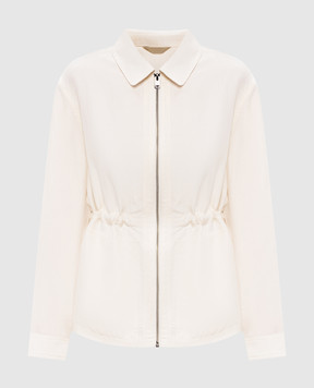 Woolrich Куртка кольору айворі з льоном CFWWOS2021FRUT3043