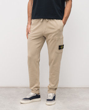 Stone Island Бежеві джогери з логотипом K2S156200010S0051