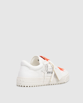 Off-White Білі комбіновані кросівки 3.0 Court з нашивками OMIA29KC99LEA001