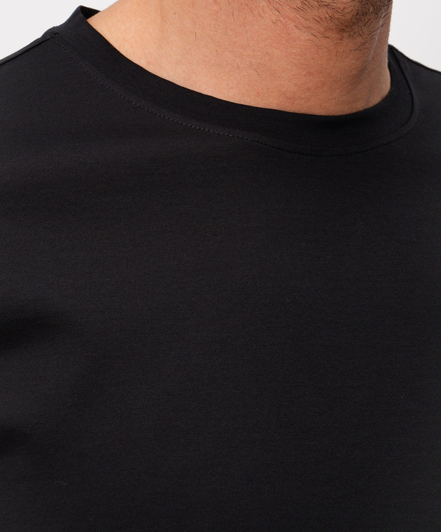 Cashmere&Whiskey Черная футболка из хлопка 51502 изображение 5