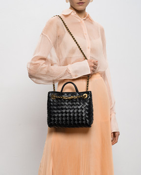 Bottega Veneta Чорна шкіряна сумка Andiamo 786008VCPP1
