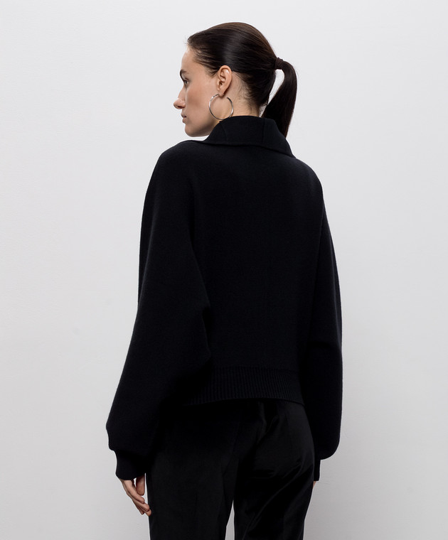 Jacob Lee Черный кардиган из кашемира WWCJ0015AW26B изображение 4
