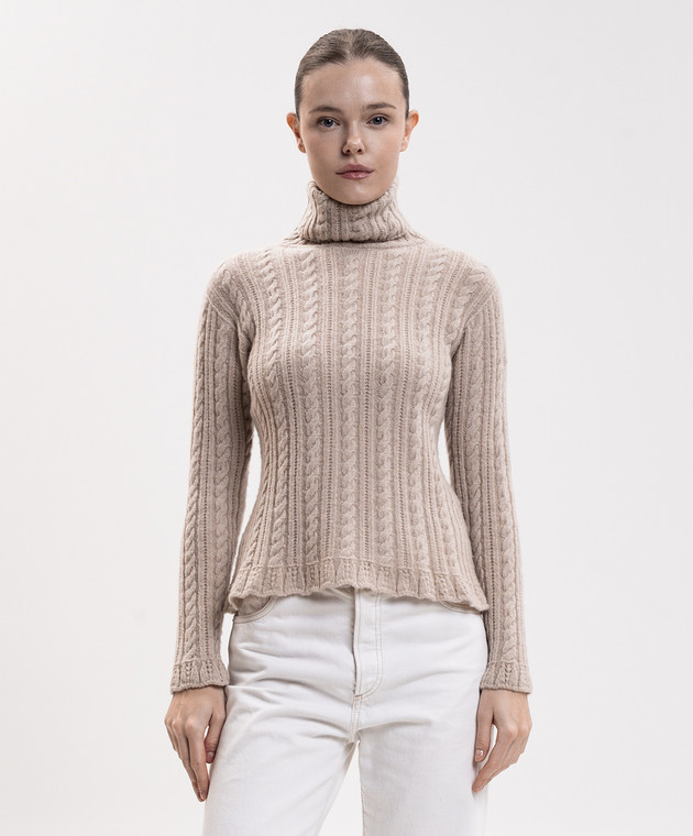 Moncler Grenoble Бежевый свитер с шерстью L20989F00005N0625 изображение 3