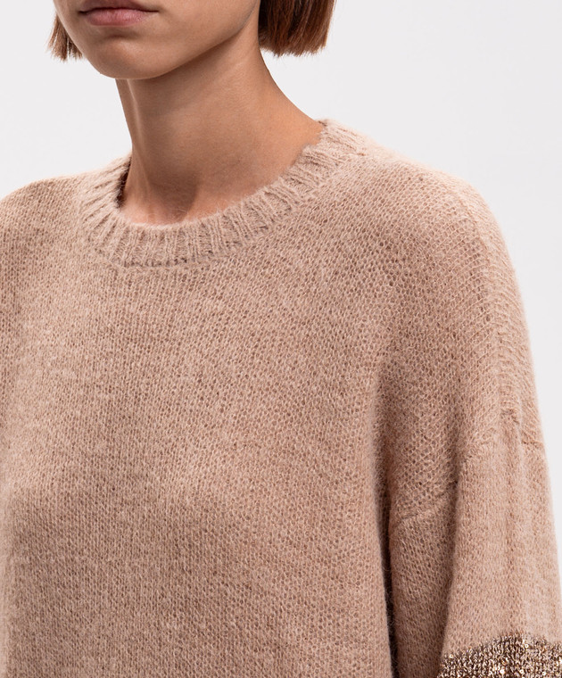 Twinset Бежевый свитер с альпакой 262TP3530 изображение 5