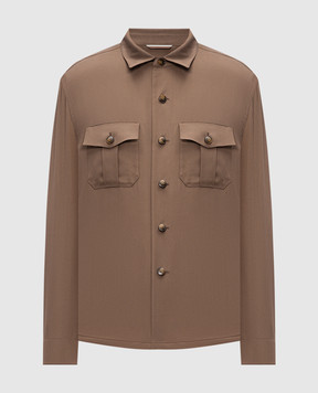 Canali Коричнева сорочка AE0557431019