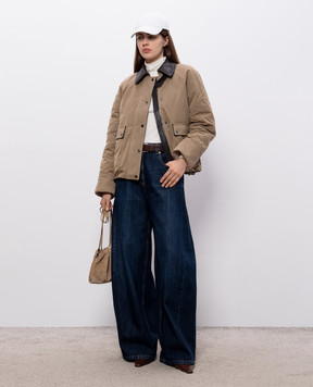 Brunello Cucinelli Синие джинсы с эффектом потертости MP095P4059