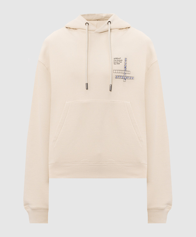 Off-White Бежевые худи с принтом Connect Dots 44MBB12NF26F00J