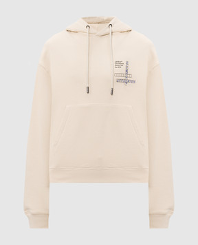 Off-White Бежевые худи с принтом Connect Dots 44MBB12NF26F00J