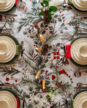 TESSITURA TOSCANA TELERIE Біла скатертина RUDY NT250148010037