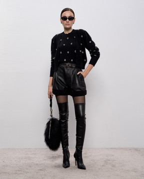 Twinset Чорний кардиган з вовною ангори 252TT3180
