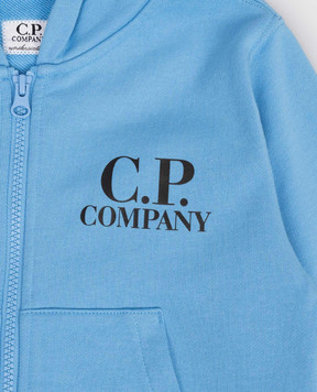 C.P. Company Детская голубая спортивная куртка с принтом логотипа CMF01ALCA6948