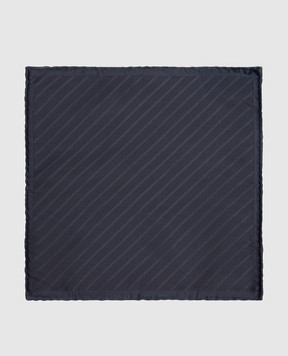 Brunello Cucinelli Синий платок-паше из шелка в узор MI8740091