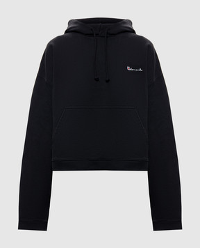 Vetements Черное двустороннее худи с вышивкой логотипа MH27HD226B