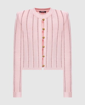 Balmain Розовый кардиган Fléchage HF1KL459KK01