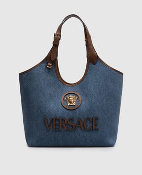 Versace Синяя джинсовая сумка La Medusa 10222101A17151