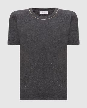 Peserico Серая футболка с люрексом A06840J002351