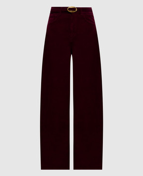 Twinset Бордовые вельветовые штаны 262TT2361