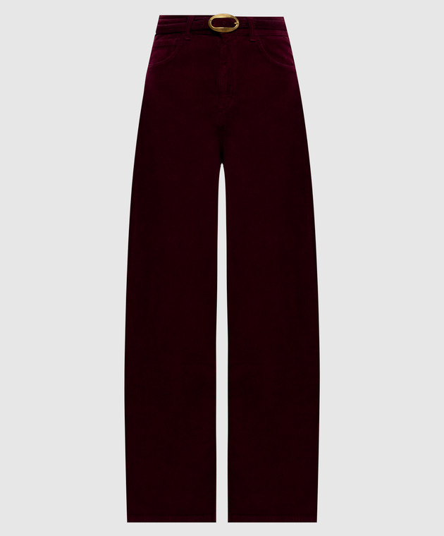 Twinset Бордовые вельветовые штаны 262TT2361