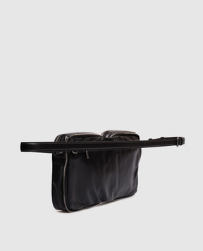 Dolce&Gabbana Черная кожаная сумка-трансформер с логотипом BM2187AU996