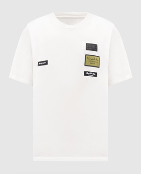 Maison Margiela MM6 Біла футболка з брендовими нашивками SH0GC0069S24311