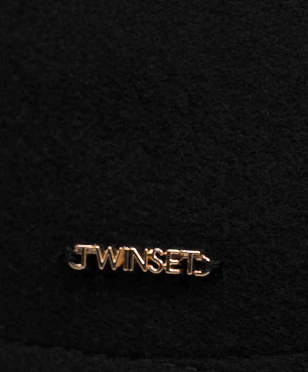 Twinset Чорна кепка з вовни 262TA4460 зображення 4
