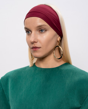 Saint Laurent Золотые серьги с логотипом 784142Y1500