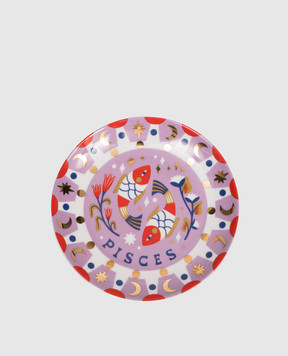 Bitossi Home Фіолетова порцелянова тарілка для закусок Piscies AST00010