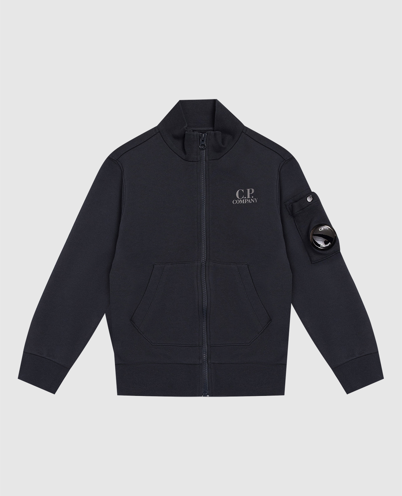 

Детская синяя спортивная куртка с патчем логотипа, Синий, Спортивные куртки