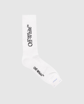 Off-White Белые носки с логотипом OMRA08JC99KNI001