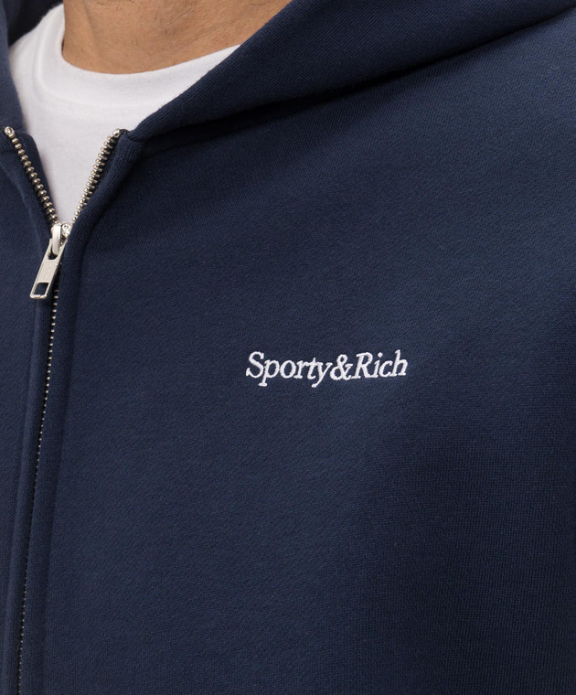 Sporty & Rich Синій утеплений спортивний костюм ST10284300BLPA0888106m зображення 5