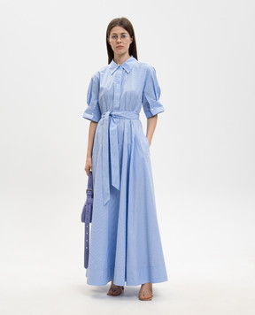 Simkhai Голубое платье-рубашка в полоску 2261262CO