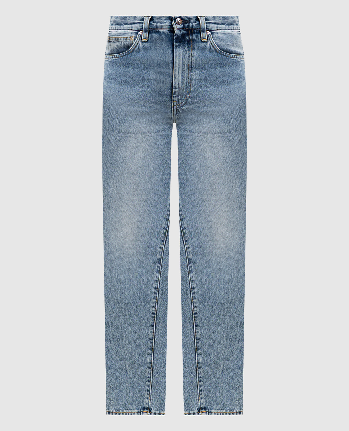 Голубые джинсы с логотип патч