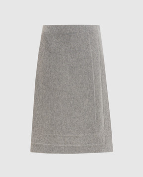 Jil Sander Сіра спідниця з вовною на запах J02MA0310J14804