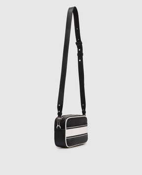 AMIRI Чорна шкіряна сумка Sport з логотипом AMHABA1016