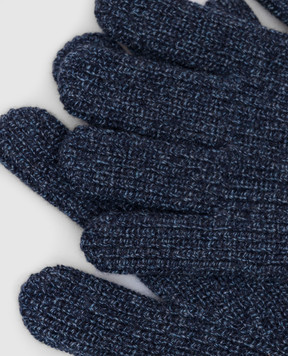 Brunello Cucinelli Сині рукавички з кашеміру MQS95908