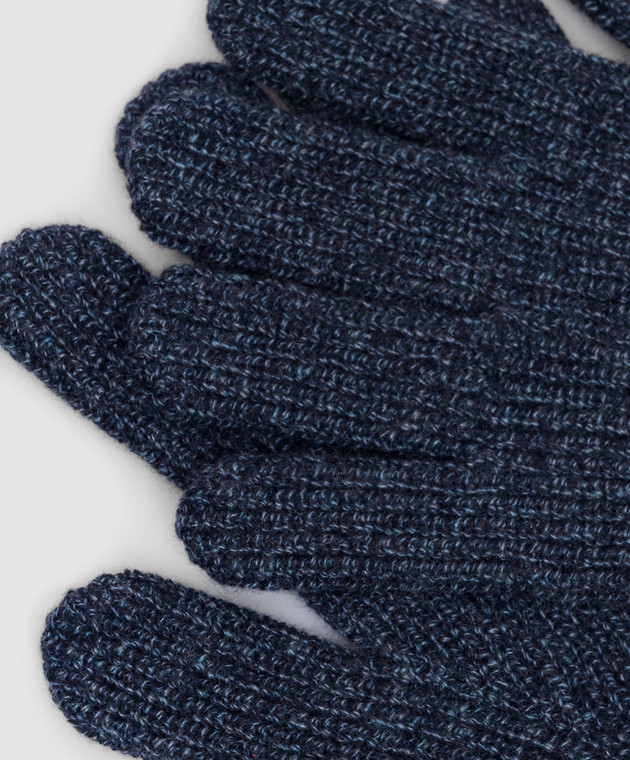 Brunello Cucinelli Сині рукавички з кашеміру MQS95908 зображення 3