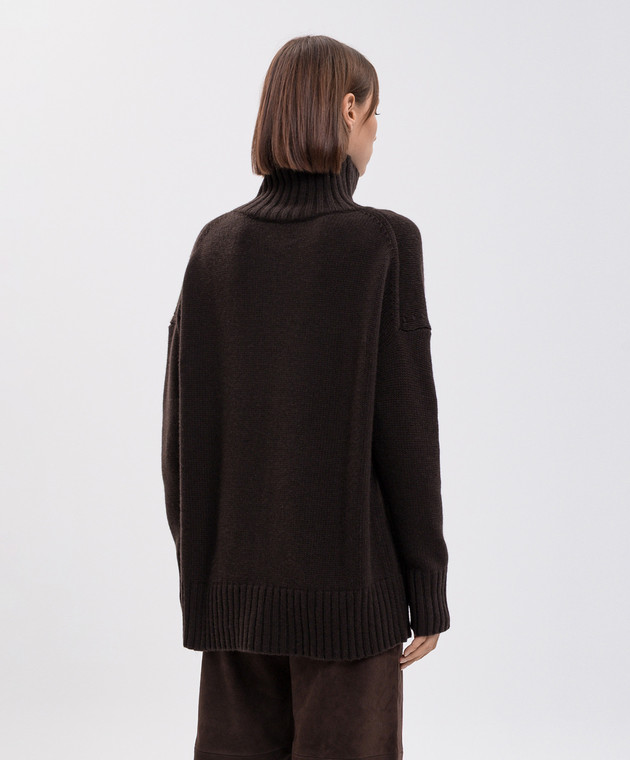 Allude Коричневый свитер из шерсти и кашемира 26517633 изображение 4