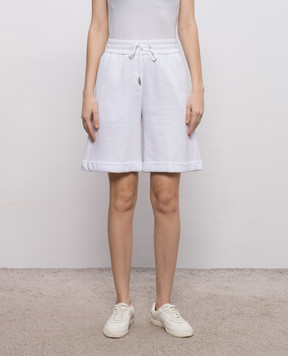 Peserico Білі шорти з льоном P04392J006149