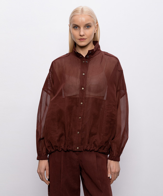 Brunello Cucinelli Бордова куртка M0F91SO606 зображення 3