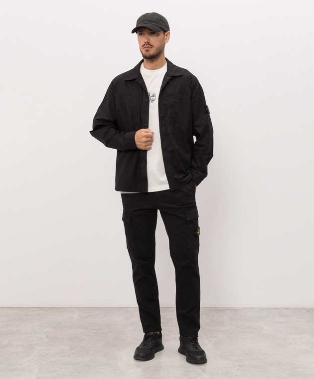 Stone Island Футболка кольору айворі з принтом емблеми логотипа L2S152100001S0533 зображення 2
