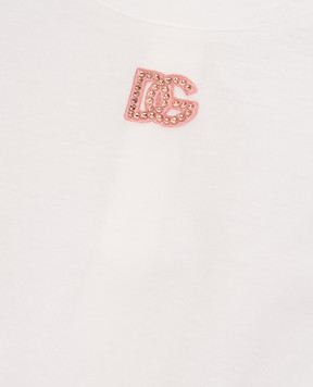 Dolce&Gabbana Дитяча біла сукня в квітковий принт L5JDAUG7PQP36