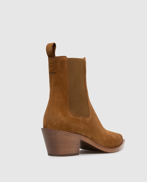 Gianvito Rossi Коричневі замшеві козаки WYLIE G7290145CUO