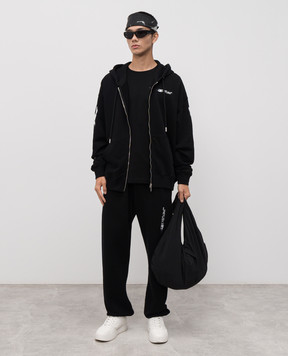 Off-White Черная спортивная куртка Ink Arrow 44MBE015F5F002