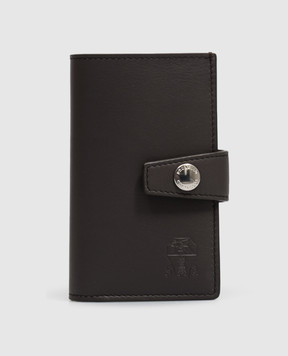Brunello Cucinelli Коричневе шкіряне портмоне MWZNBU439