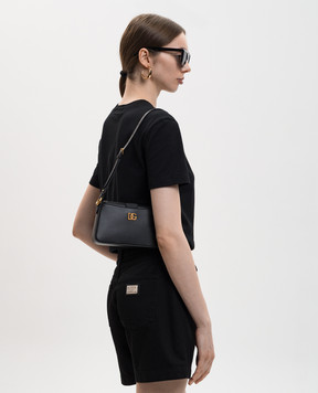 Dolce&Gabbana Чорна шкіряна сумка з логотипом BI3466AK274