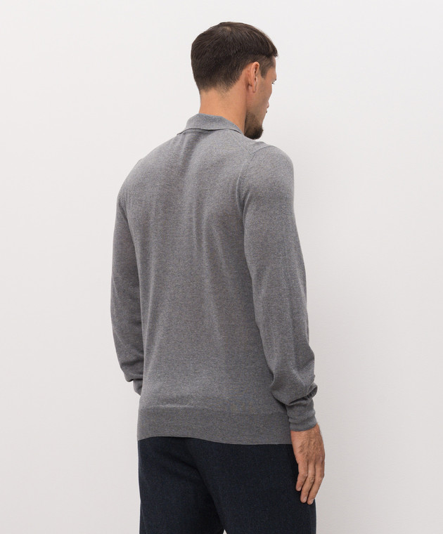 Canali Серое поло из шерсти MK01149C0572 изображение 4