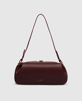 YUZEFI Бордова шкіряна сумка-багет Oyster OYSTERCLUTCH