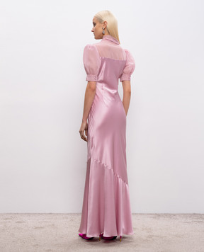Alessandra Rich Рожева сукня максі із шовку FABX4335F4376